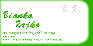 bianka rajko business card